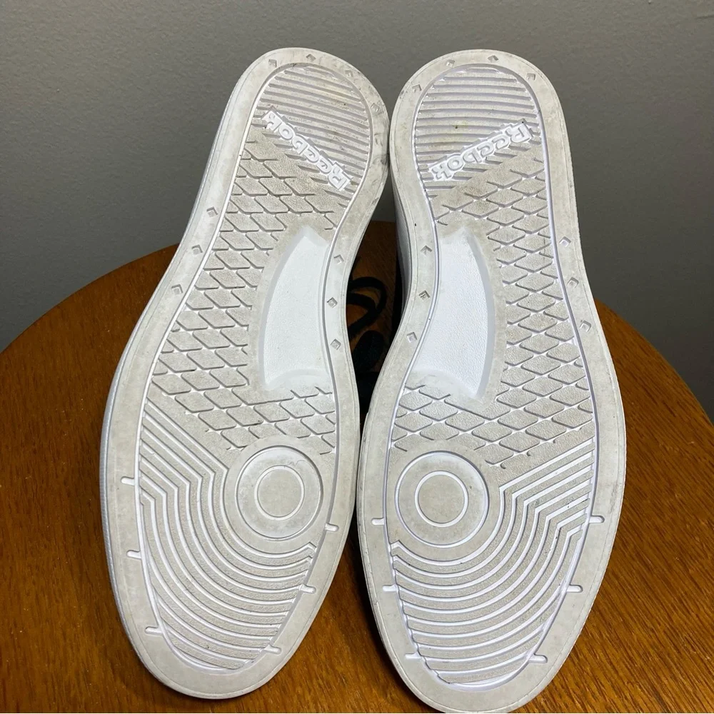 Reebok Black Leather Sneakers with White Soles - Picture 7 of 7